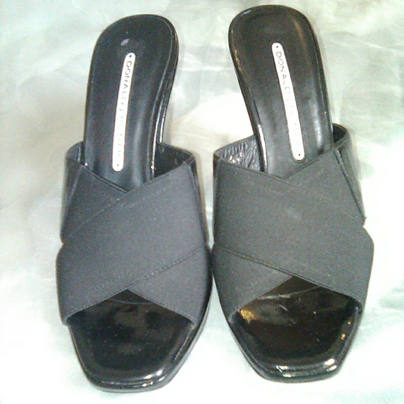 DONALD J. PLINER BLACK HEELS GREAT COND. SZ 6M - Picture 3 of 8
